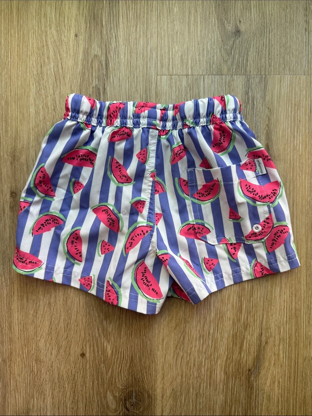 Kids 3T Watermelon Stripe Shorts - Pink & Purple